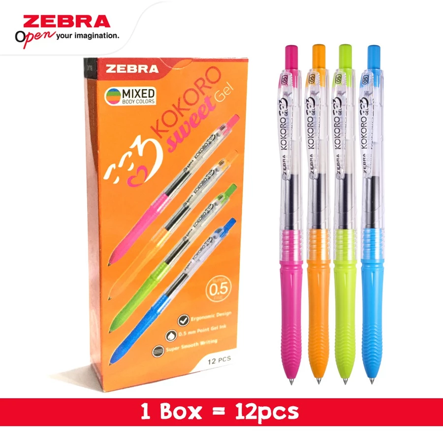 ZEBRA Kokoro Sweet Pulpen Pena 12 Pcs 0.5mm Retractable Ballpoint