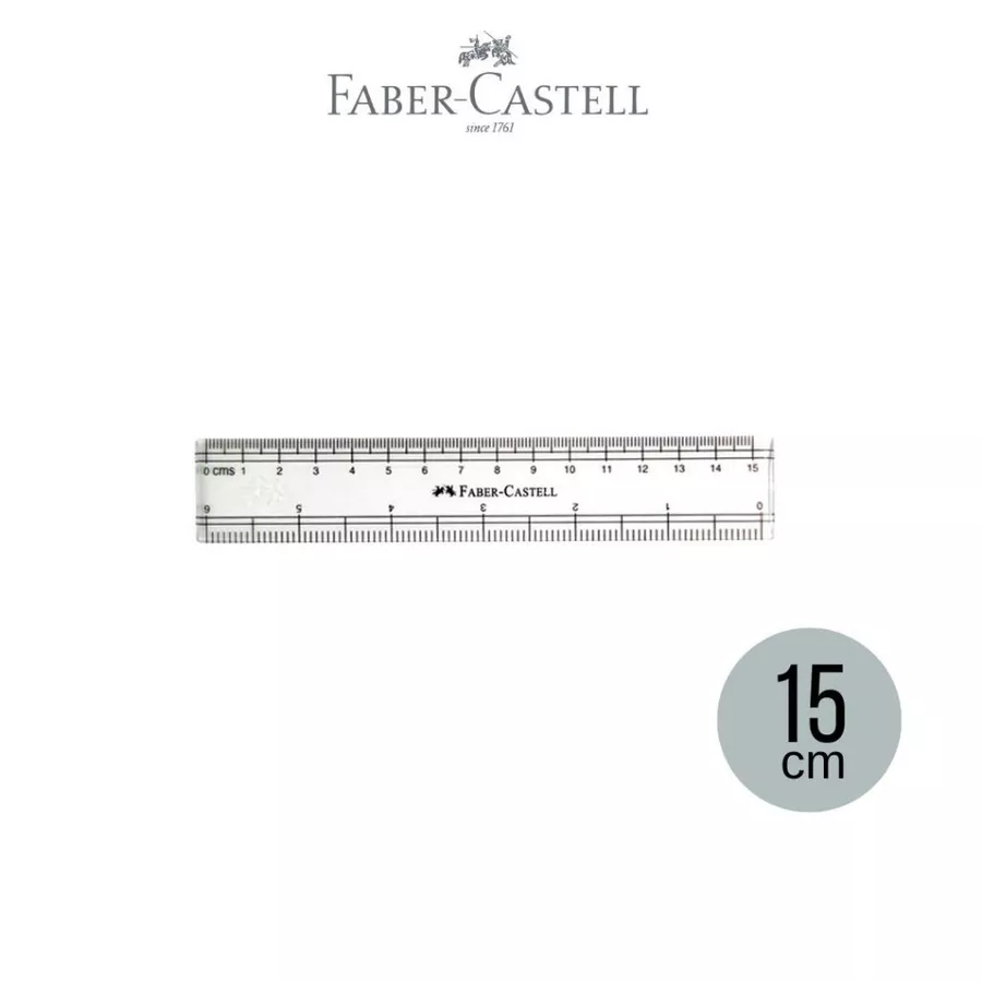 Faber-Castell Penggaris Ruler Scale Sekolah 15cm
