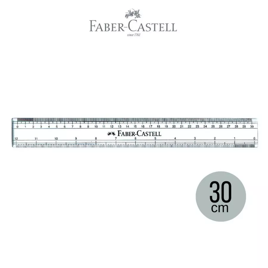 Faber-Castell Penggaris Ruler Scale Sekolah 30cm